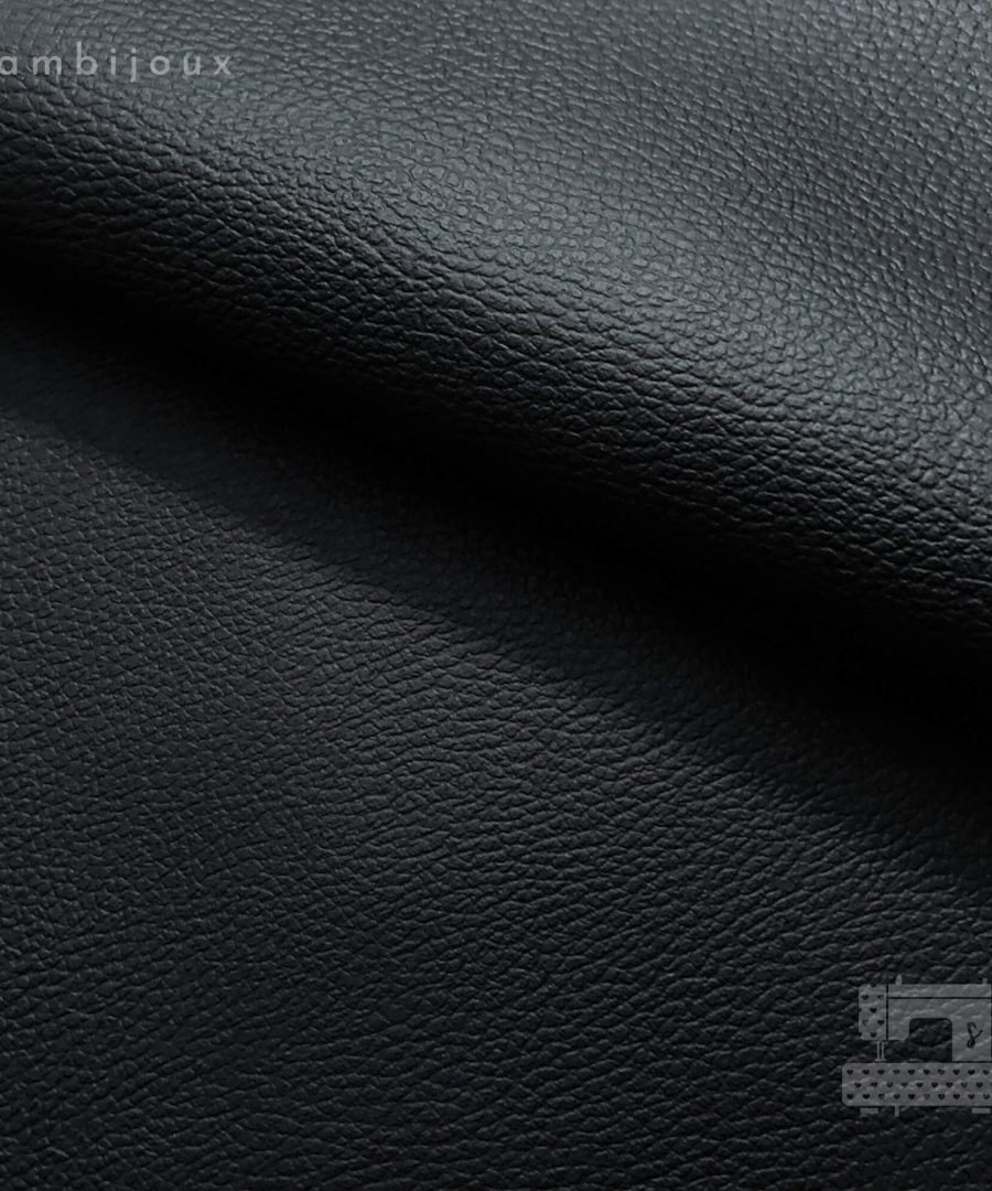 PVC Leather in Jet Black 0.70mm thickness